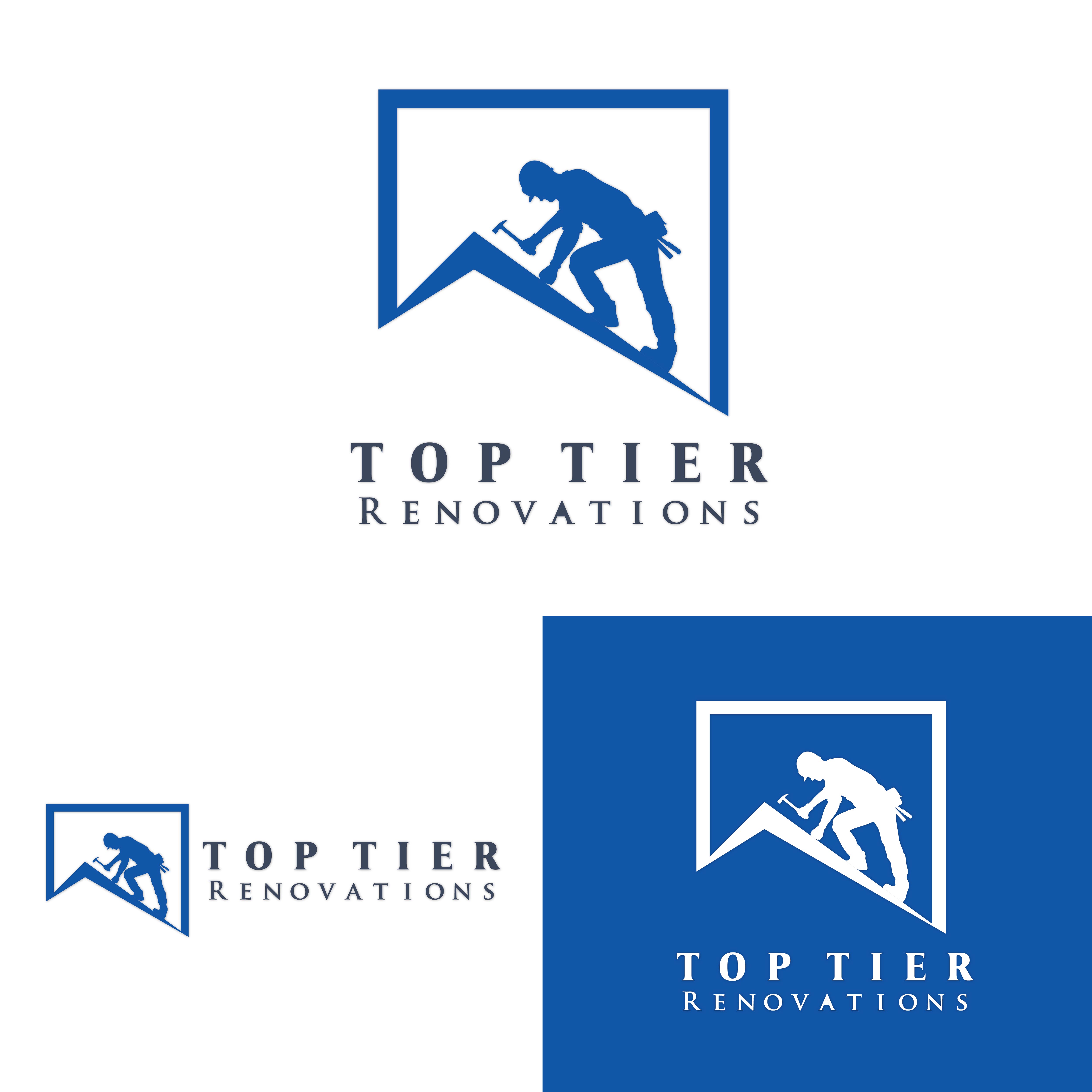 Logo Design by Logo Maker Zone for Top Tier Renovations, LLC | Design #34933120