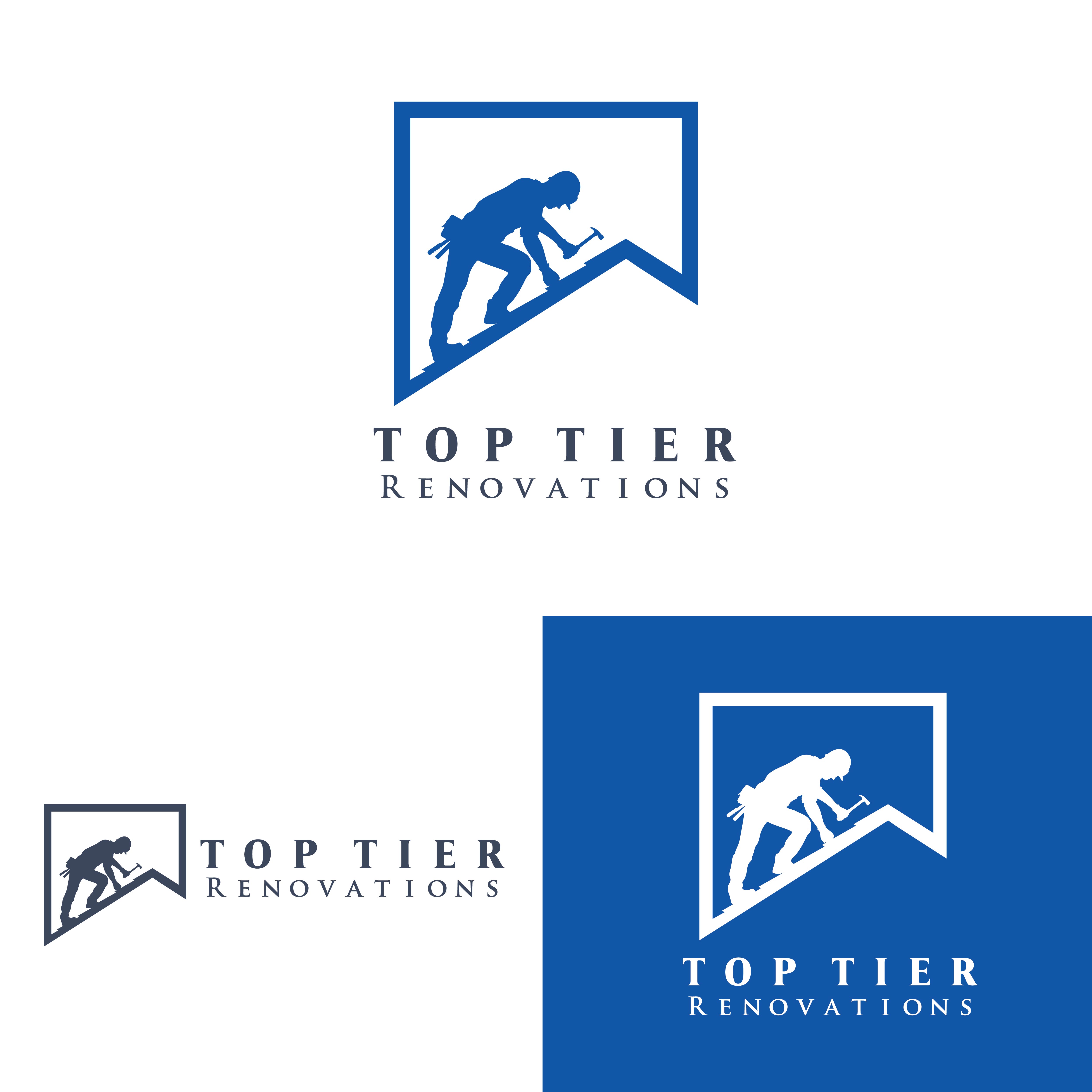 Logo Design by Logo Maker Zone for Top Tier Renovations, LLC | Design #34933821