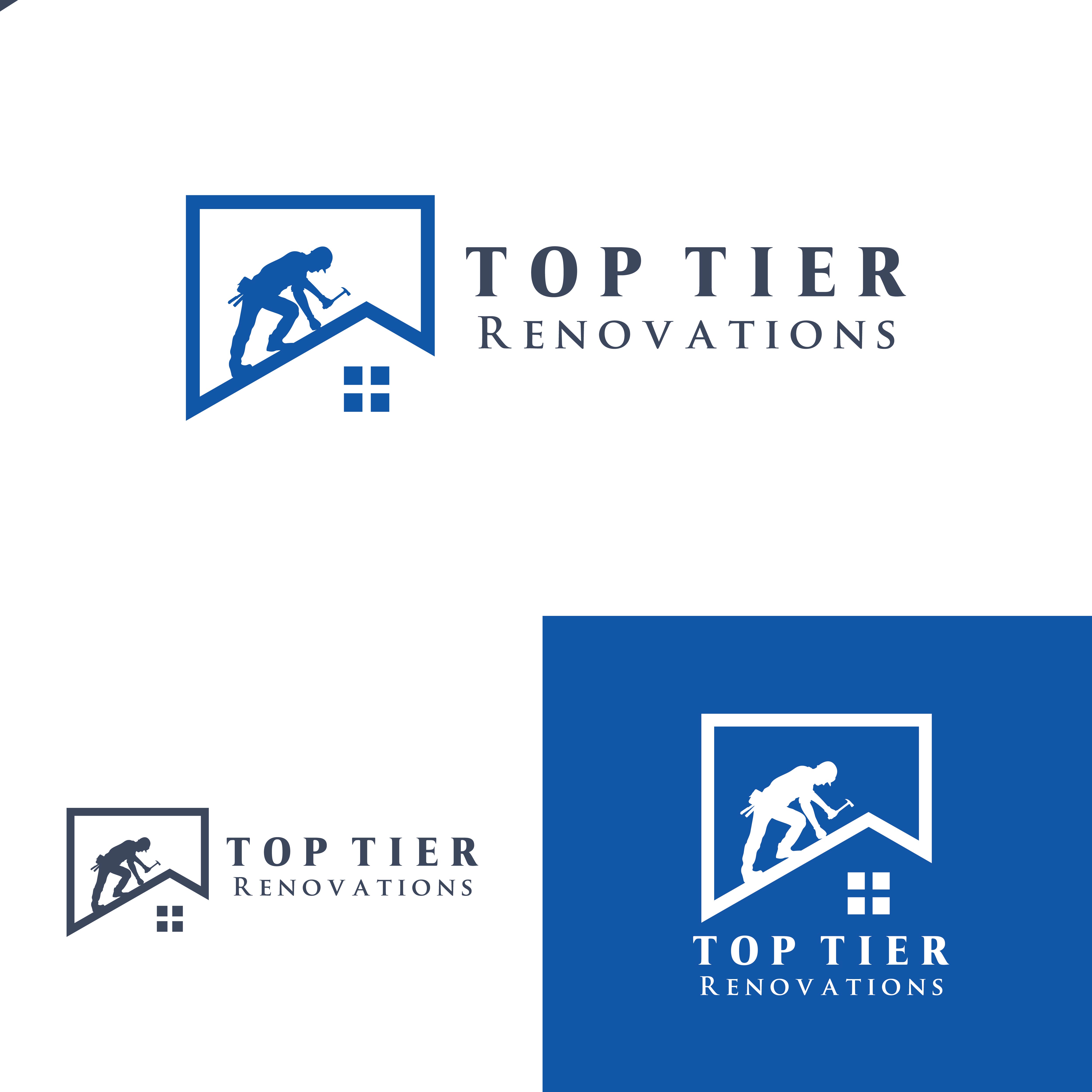 Logo Design by Logo Maker Zone for Top Tier Renovations, LLC | Design #34934001