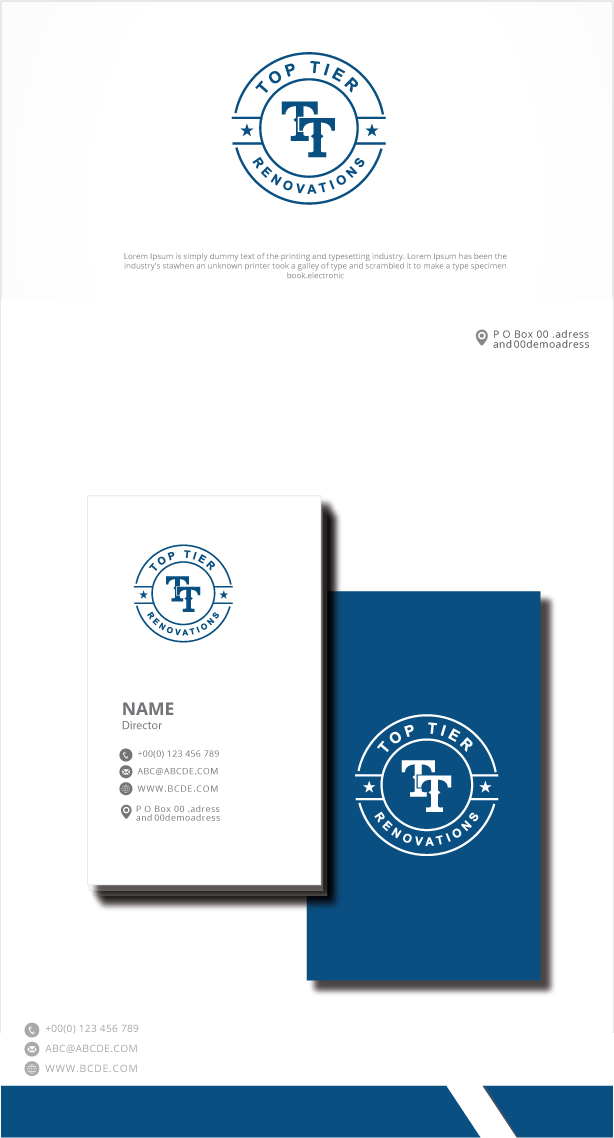Design de Logo par zebronicgraphic pour Top Tier Renovations, LLC | Design #34754682