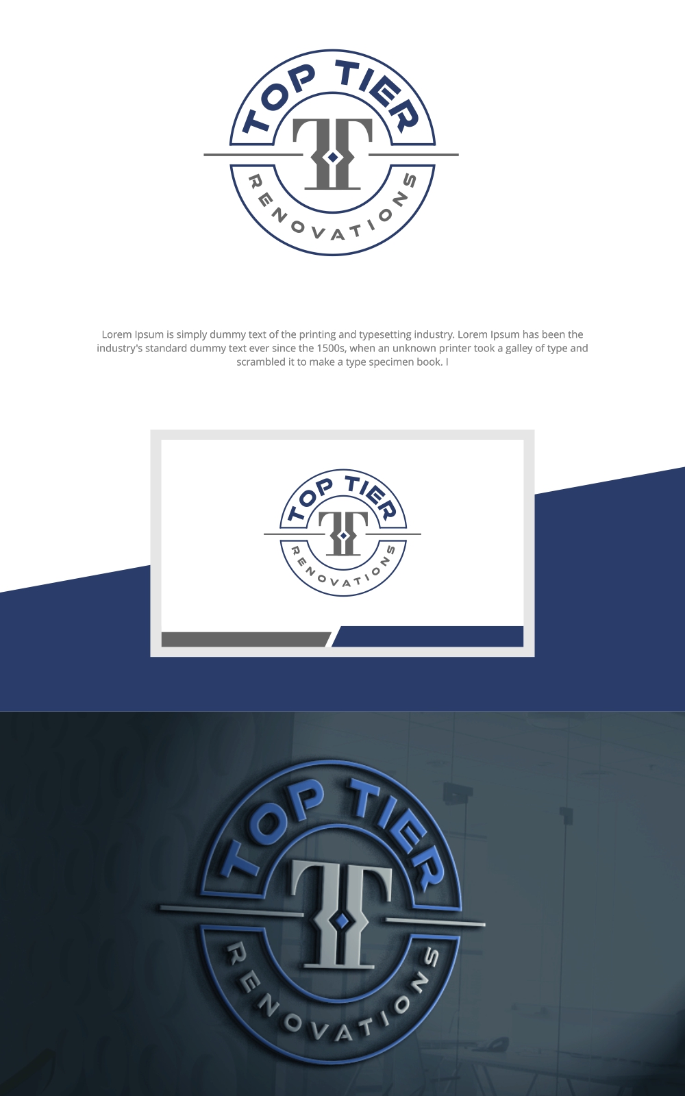 Logo-Design von SigmaStudio für Top Tier Renovations, LLC | Design #34759687