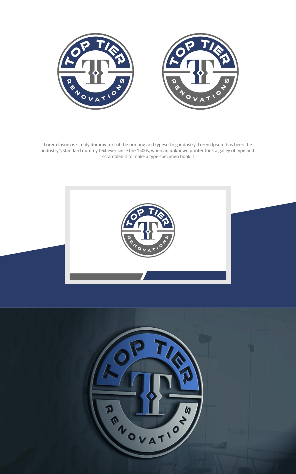 Logo Design by SigmaStudio for Top Tier Renovations, LLC | Design #34759694