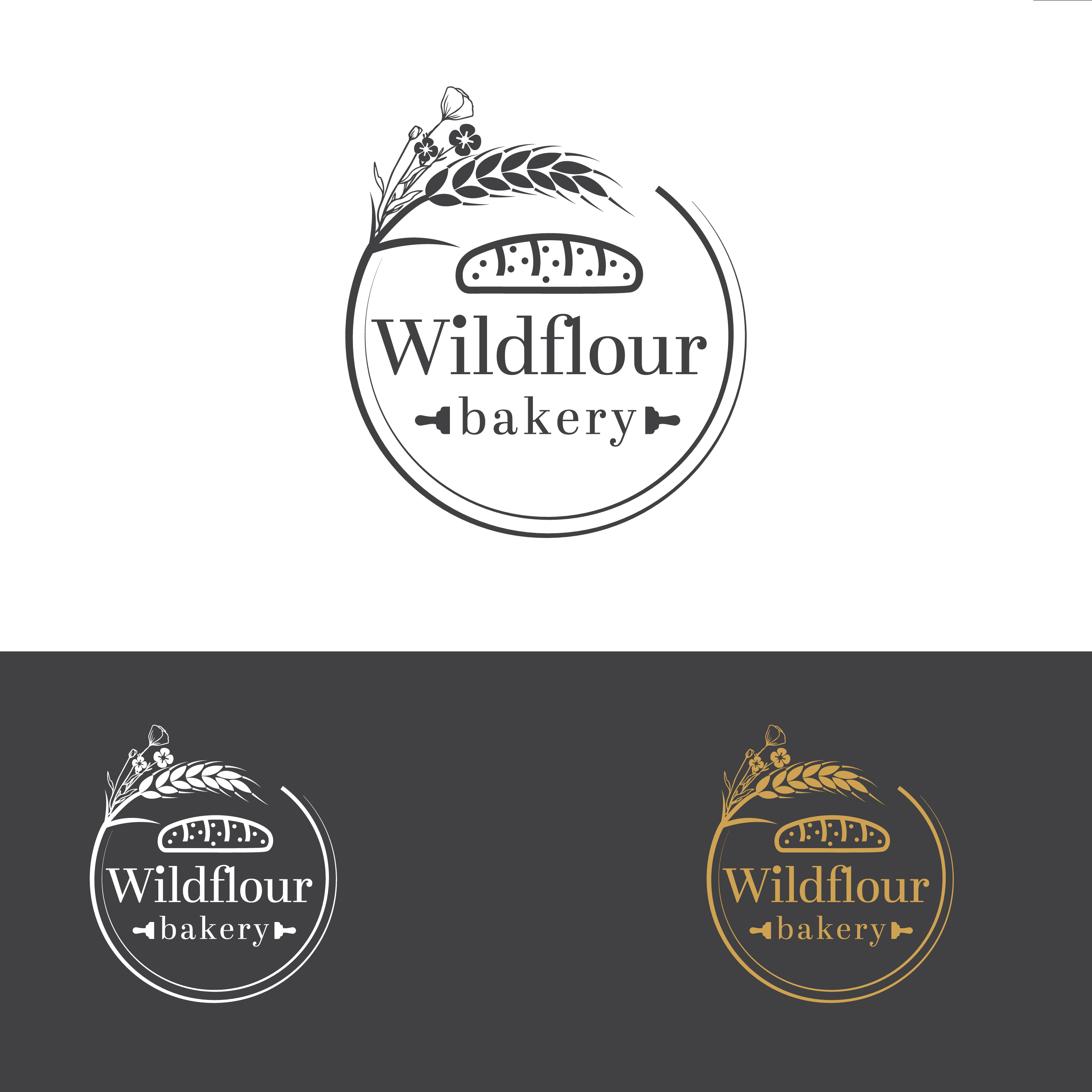 Logo Design by M Art & Design for Wildflour Bakery | Design #34761874