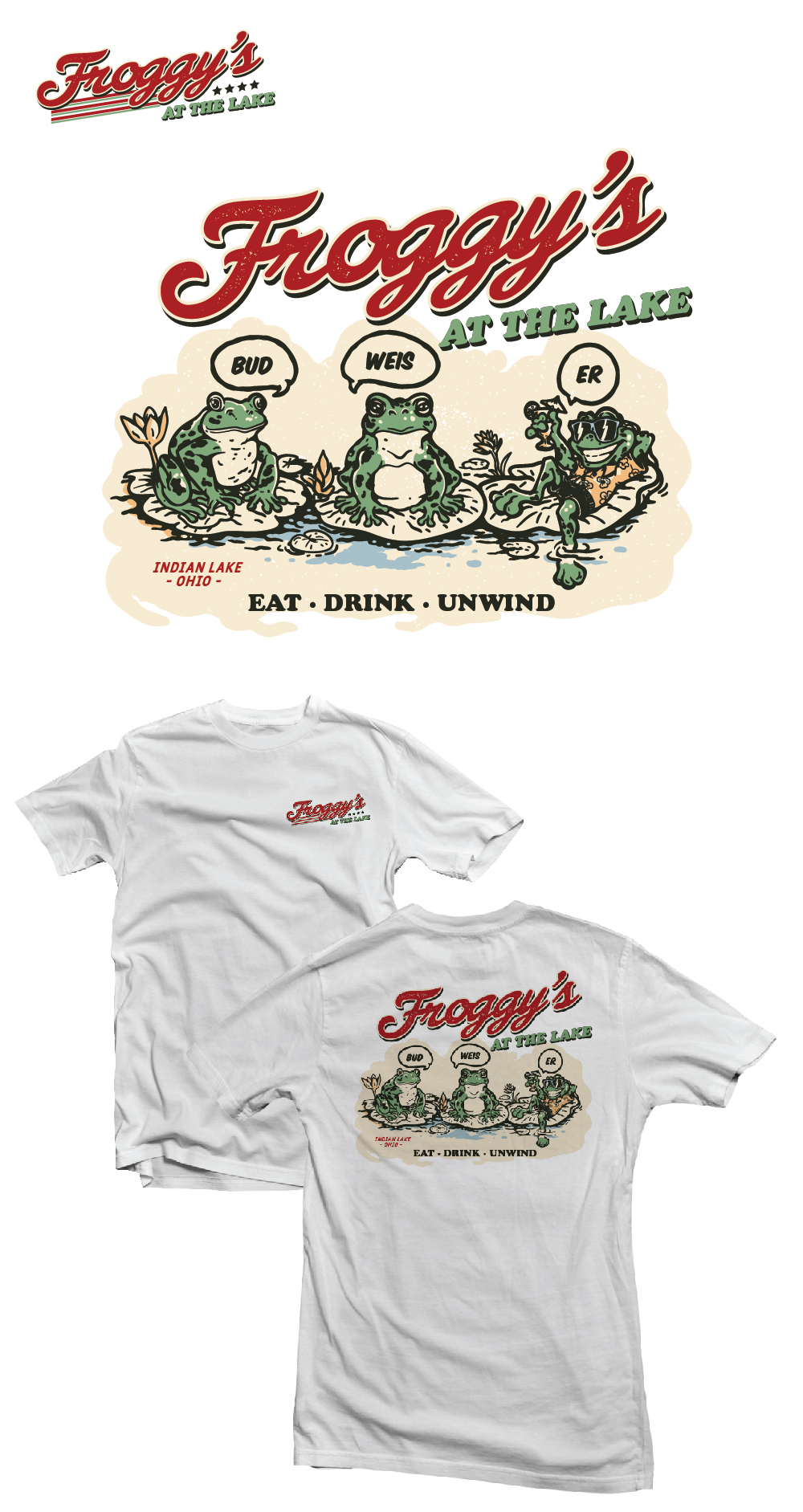 Diseño de Camiseta por Ngoeg para Froggys at the Lake | Diseño #35168810