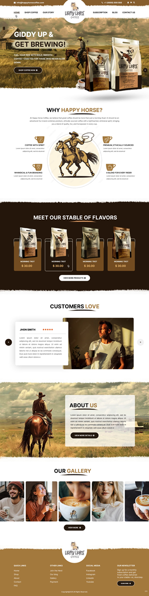 Web Design by pb for Happy Horse Coffee | Design: #34763612