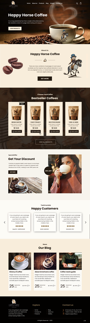Web Design by pb for Happy Horse Coffee | Design: #34763617