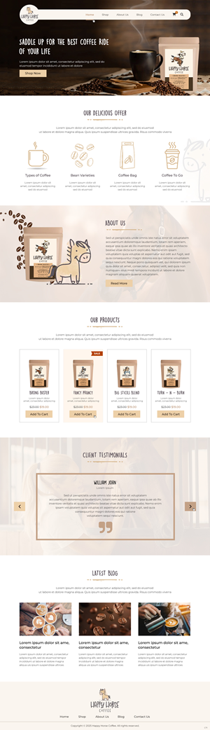 Web Design by pb for Happy Horse Coffee | Design: #34763618