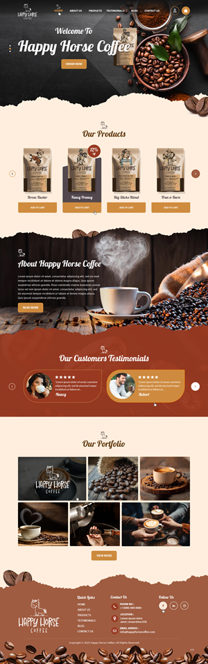 Diseño Web por pb para Happy Horse Coffee | Diseño: #34763621
