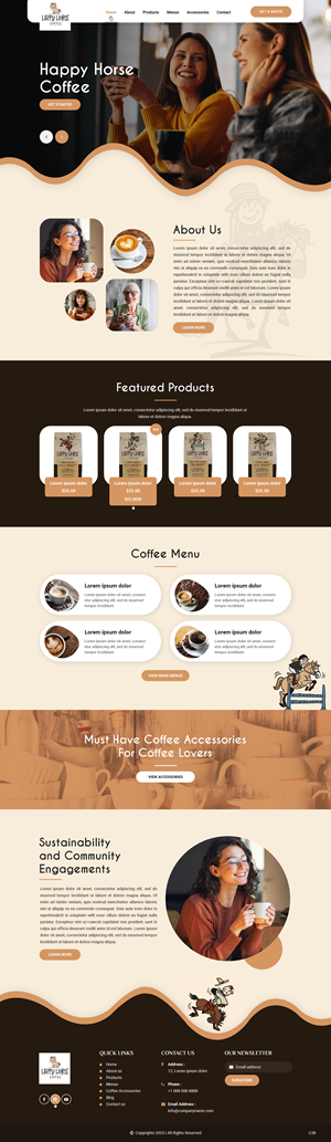 Diseño Web por pb para Happy Horse Coffee | Diseño: #34770242