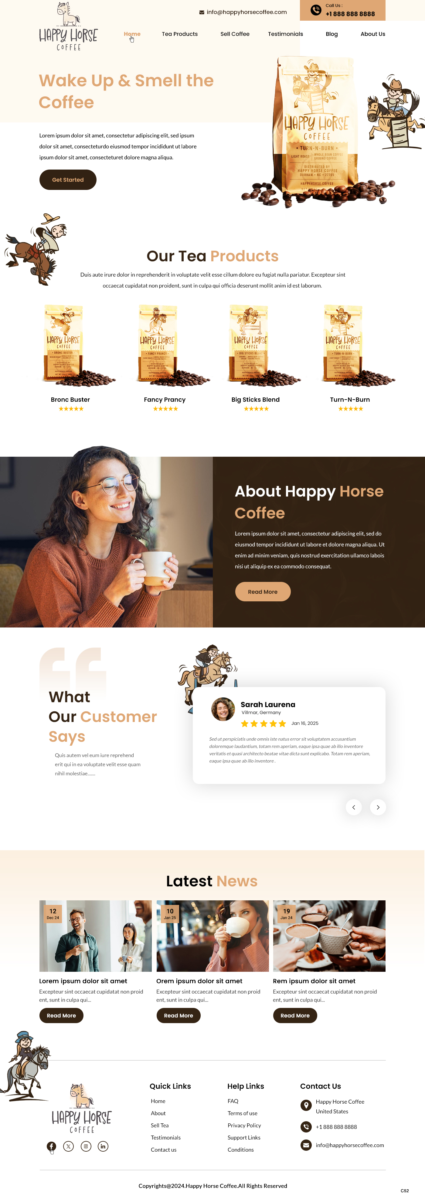 Web Design by pb for Happy Horse Coffee | Design #34770251