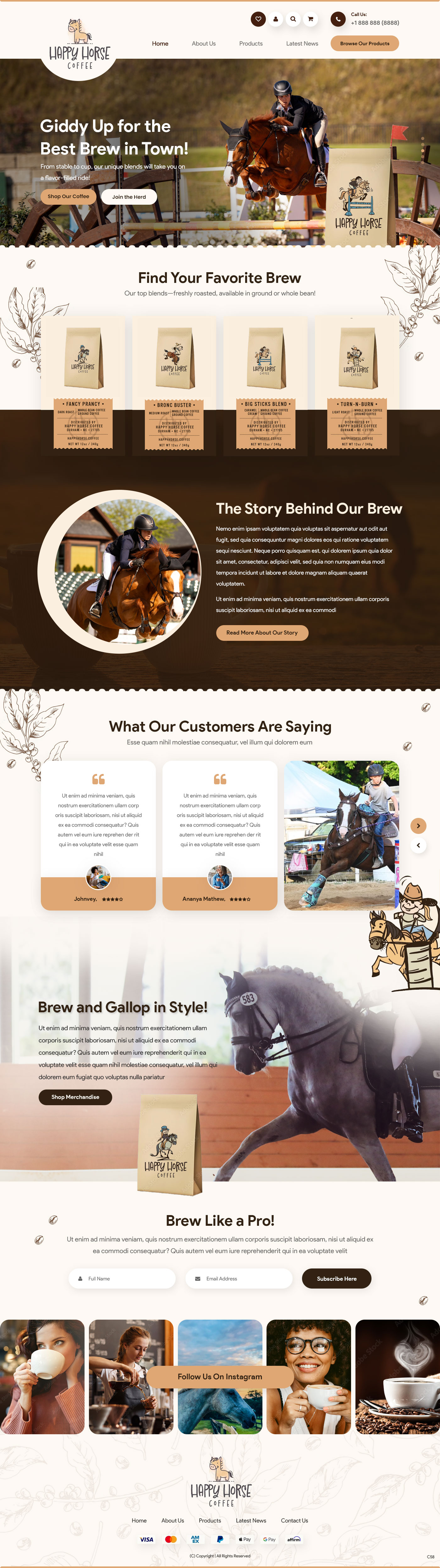 Diseño Web por pb para Happy Horse Coffee | Diseño: #34816233