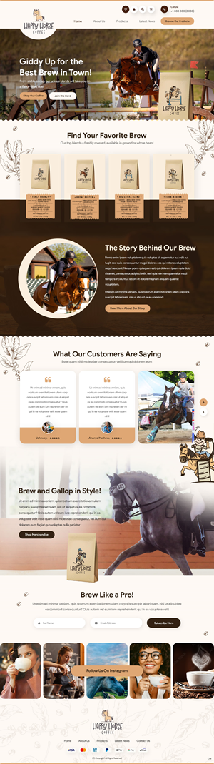 Web Design by pb for Happy Horse Coffee | Design #34816233