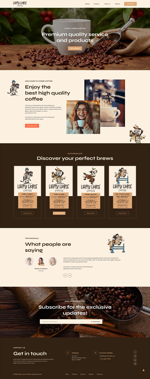 Web Design by Ved Web Services for Happy Horse Coffee | Design: #34768974