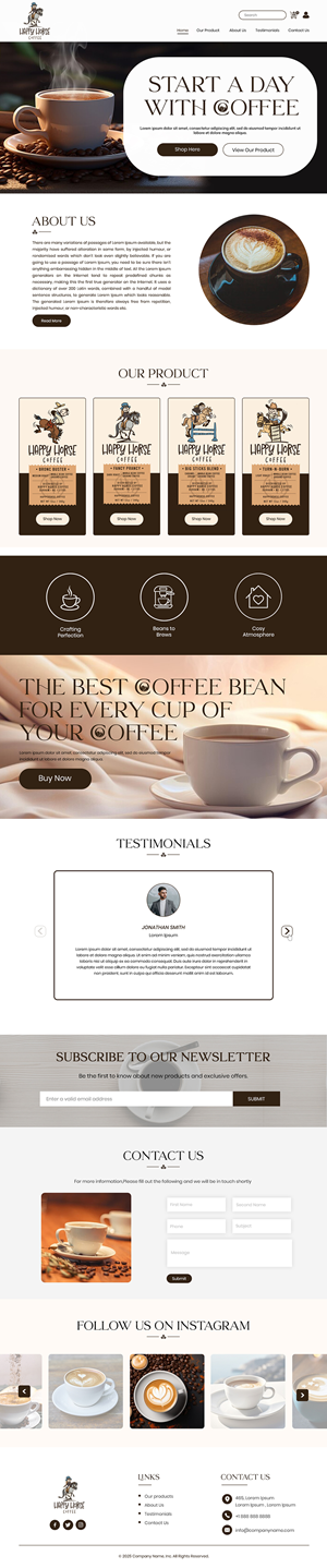 Web Design by Creations Box 2015 for Happy Horse Coffee | Design #34766170