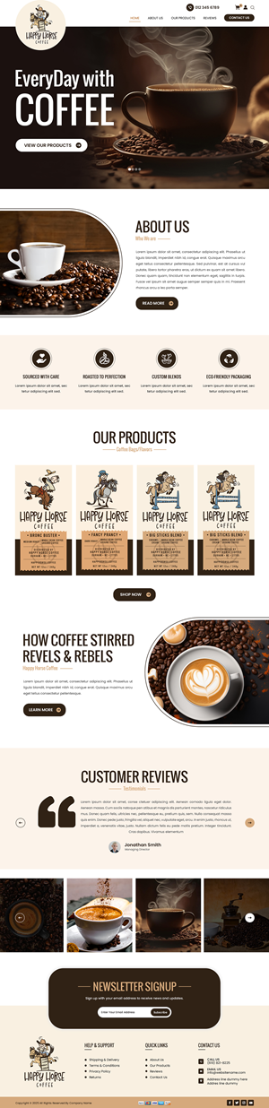 Web Design by Creations Box 2015 for Happy Horse Coffee | Design: #34766181