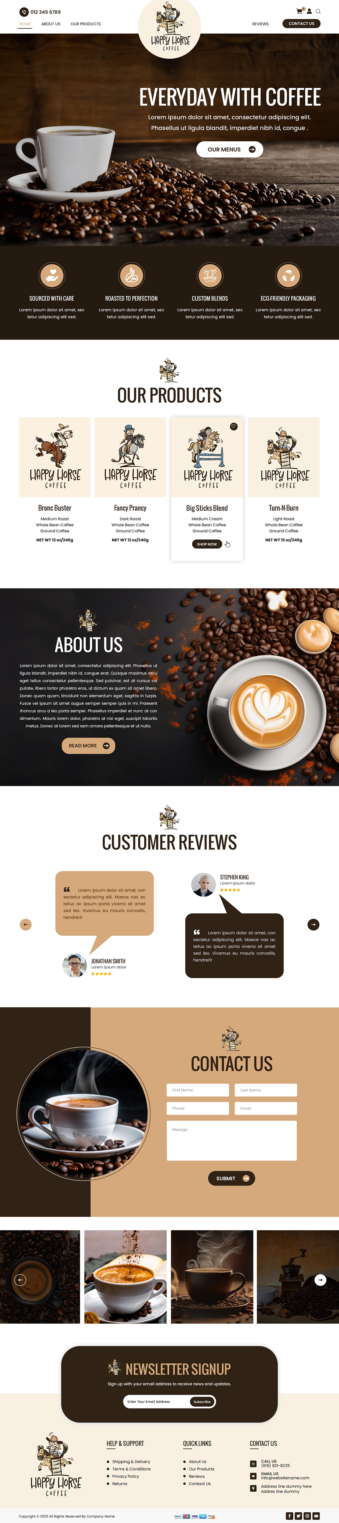 Web Design by Creations Box 2015 for Happy Horse Coffee | Design #34766183