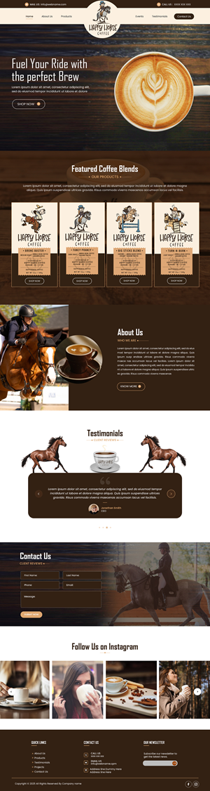 Web Design by Creations Box 2015 for Happy Horse Coffee | Design: #34782398