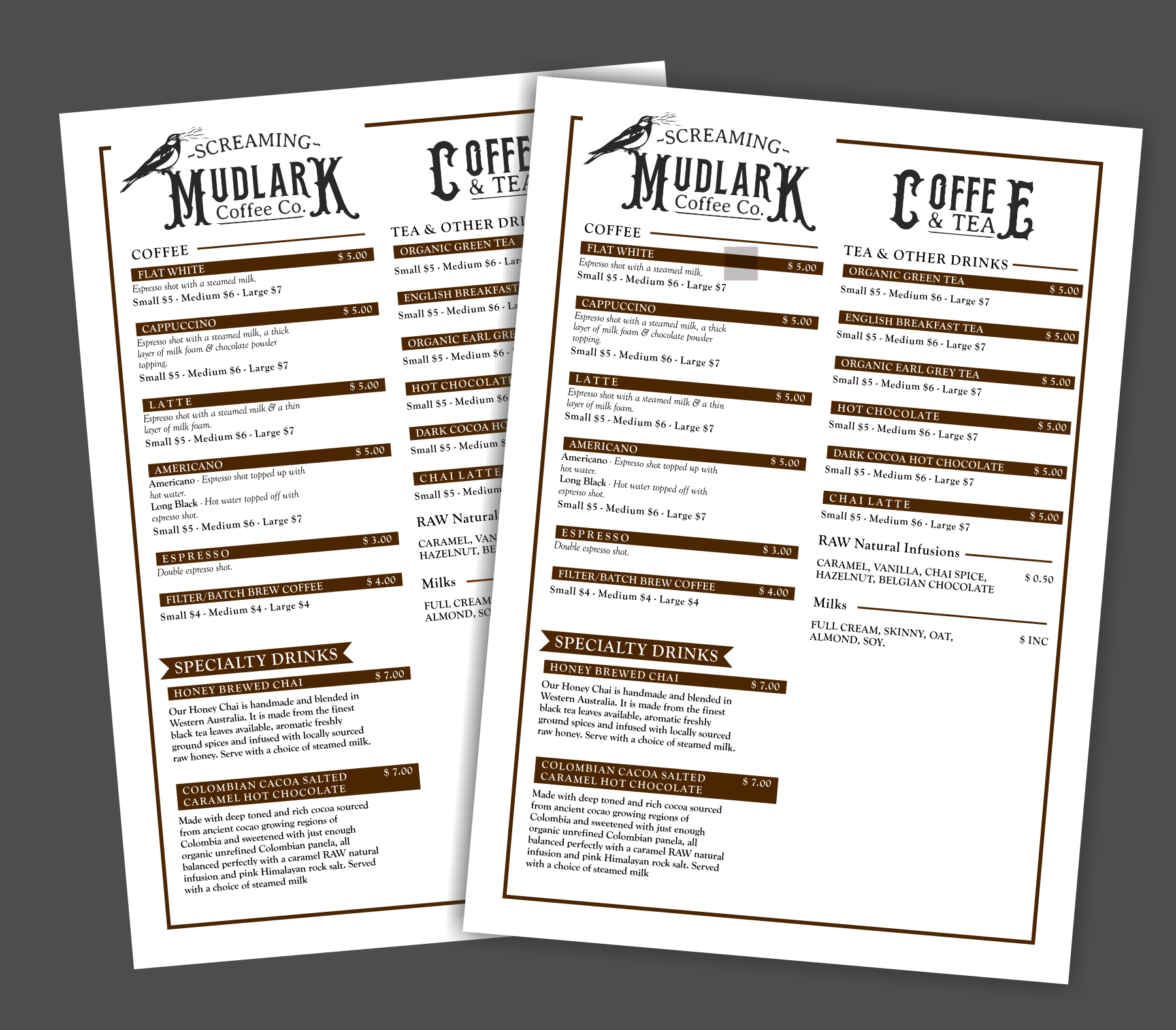 Menu Design by Abici for this project | Design #34769867