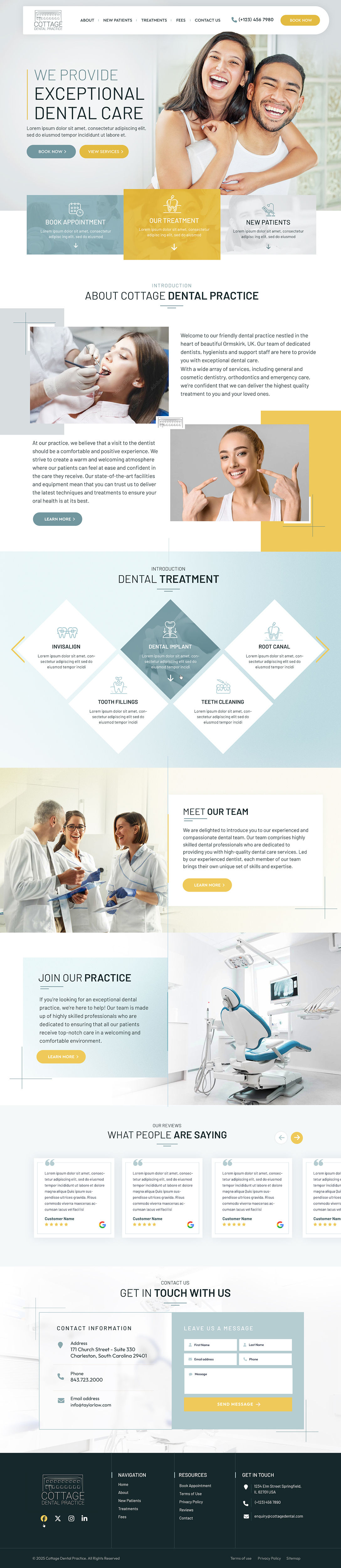 Web Design by Blue Sparrow for cottage dental practice | Design #34840901