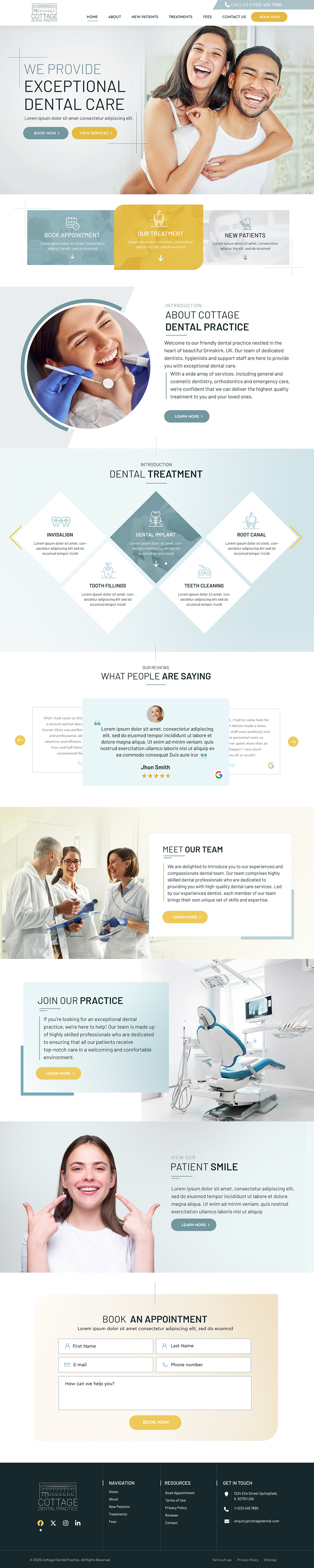 Web Design by Blue Sparrow for cottage dental practice | Design #34840902
