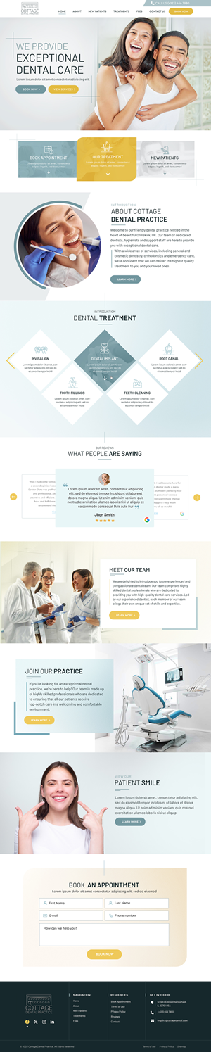 Web-Design von Blue Sparrow für cottage dental practice | Design: #34840902