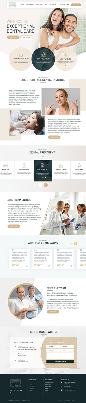 Web-Design von Blue Sparrow für cottage dental practice | Design: #34841069