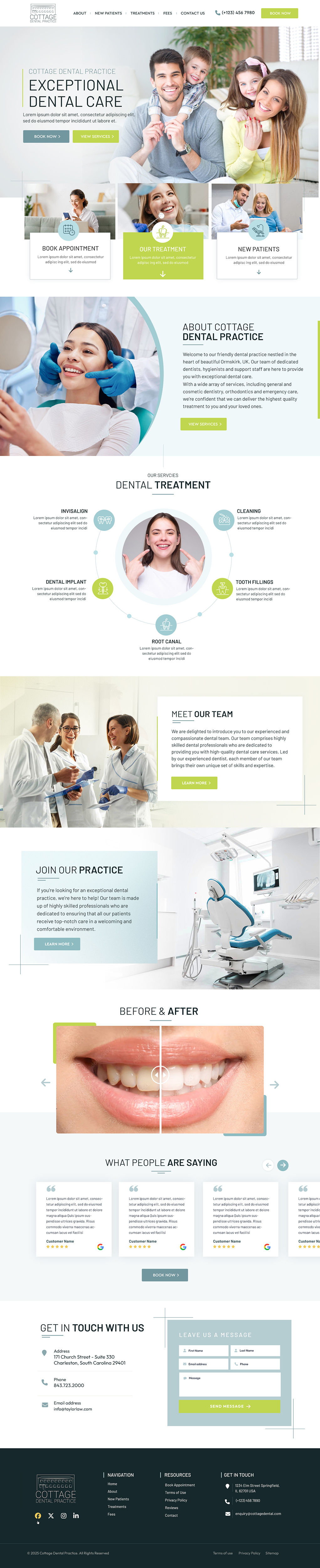 Web-Design von Blue Sparrow für cottage dental practice | Design #34845270