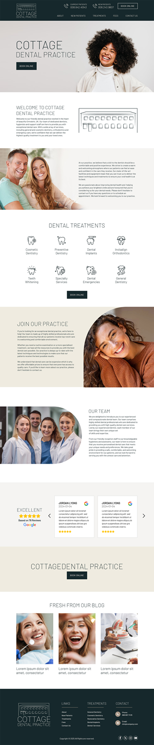 Web Design by MAHABA for cottage dental practice | Design: #34775582