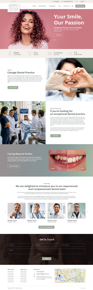 Web Design by  Artman for cottage dental practice | Design: #34794508