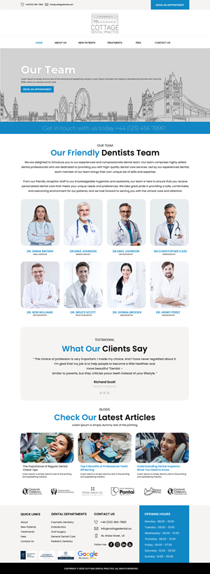 Web Design by BWS01 for cottage dental practice | Design: #34783343