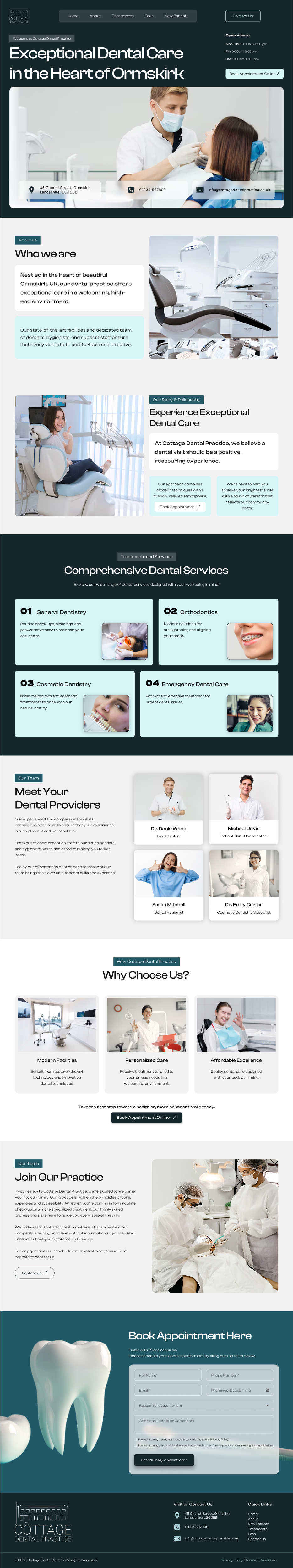 Web Design by EPF98Designs for cottage dental practice | Design #34843034