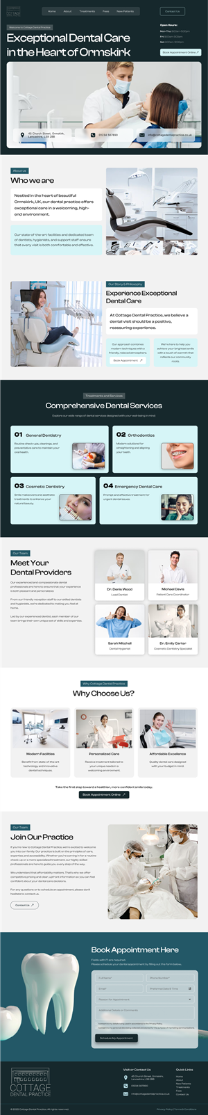 Web Design by EPF98Designs for cottage dental practice | Design: #34843034