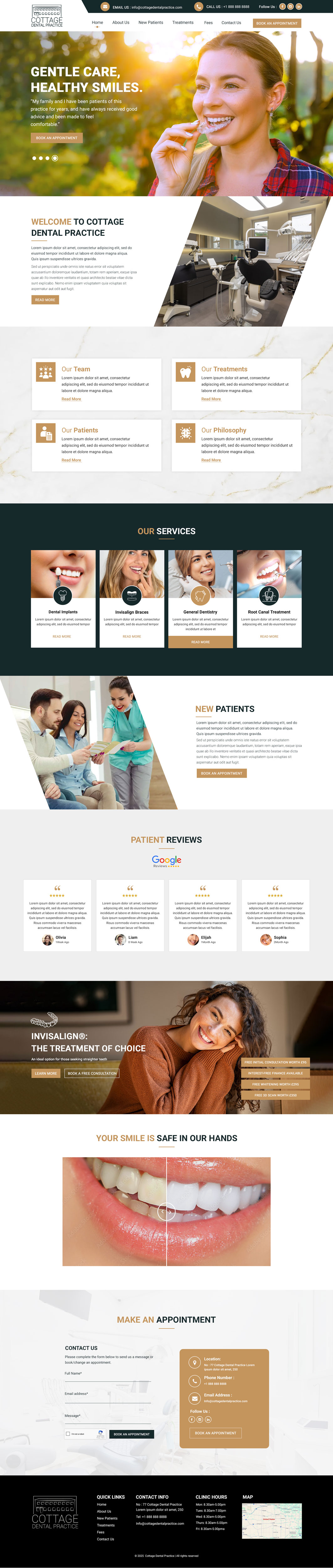 Web-Design von Designertecnoz. für cottage dental practice | Design: #34886754