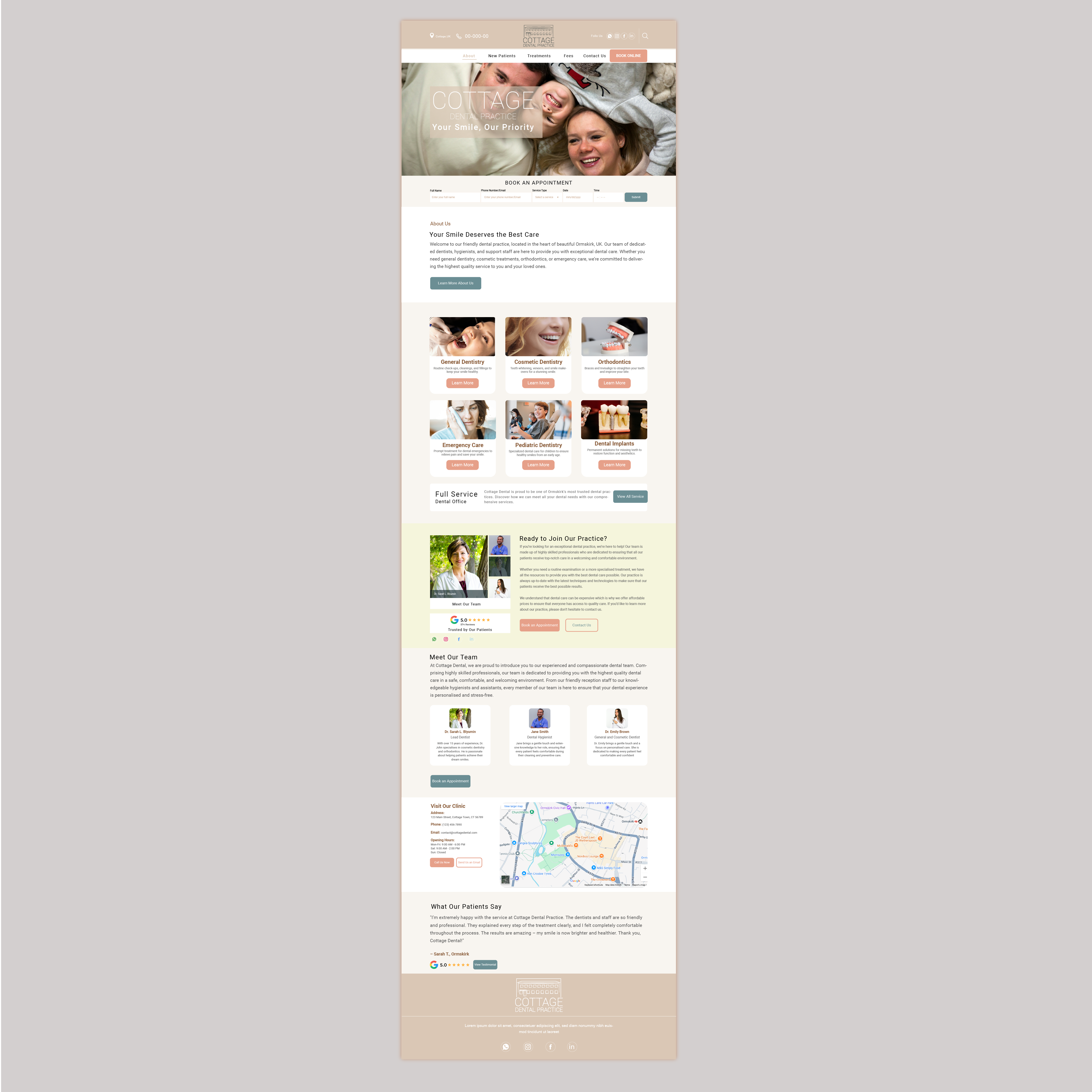 Web Design by FeDes for cottage dental practice | Design #34940900