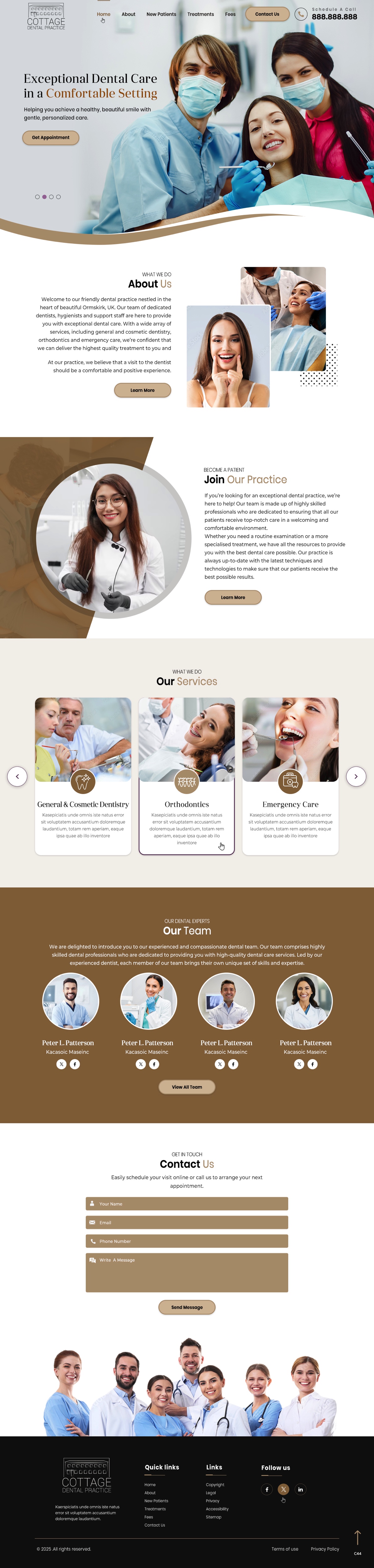 Web Design par pb pour cottage dental practice | Design #34784722