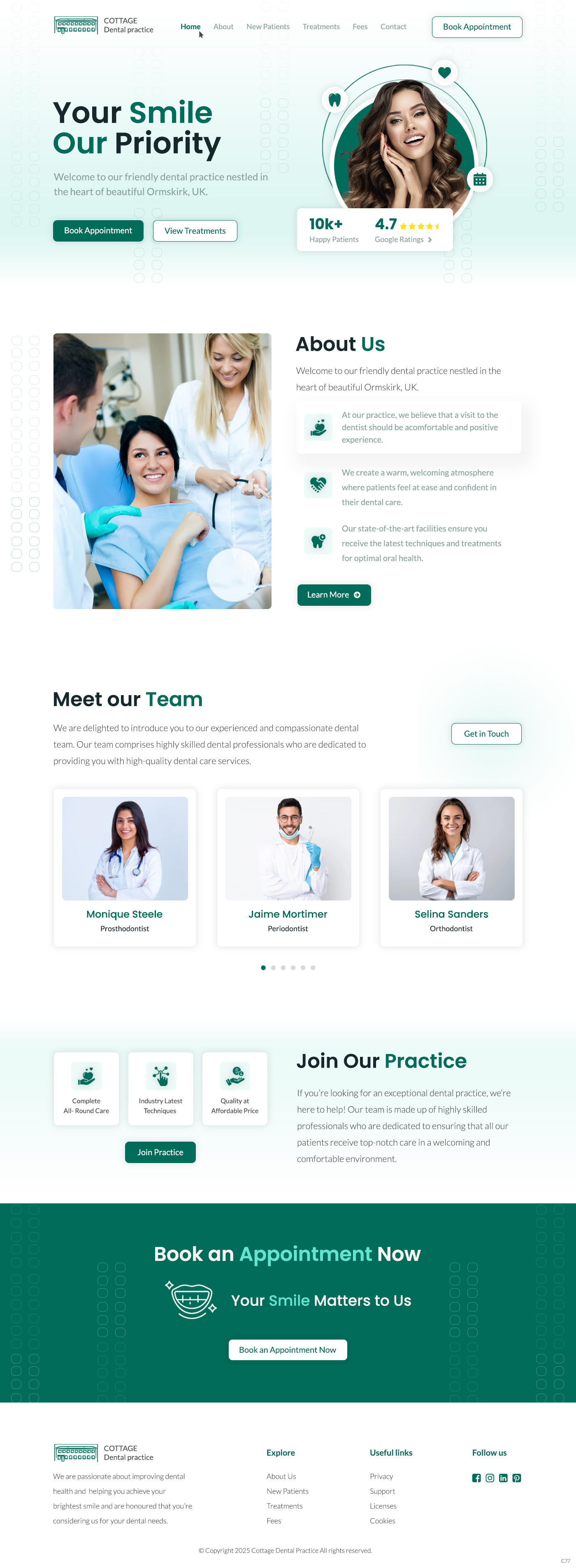Web Design by pb for cottage dental practice | Design #34784725