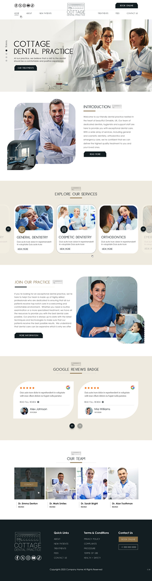 Web Design by pb for cottage dental practice | Design: #34784736