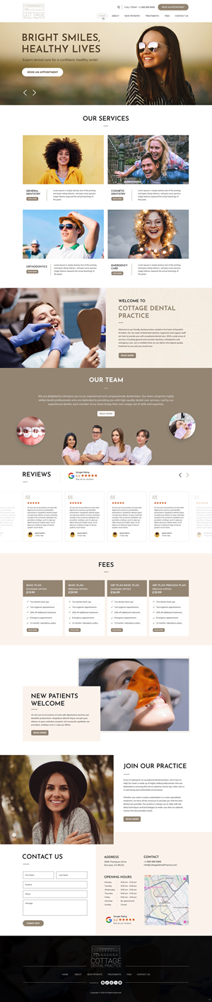 Web Design by pb for cottage dental practice | Design #34784737