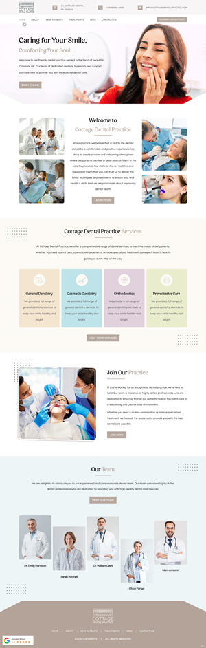 Web Design by pb for cottage dental practice | Design: #34784738