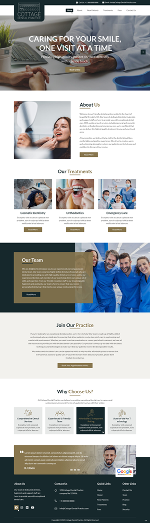 Web Design by pb for cottage dental practice | Design: #34784739