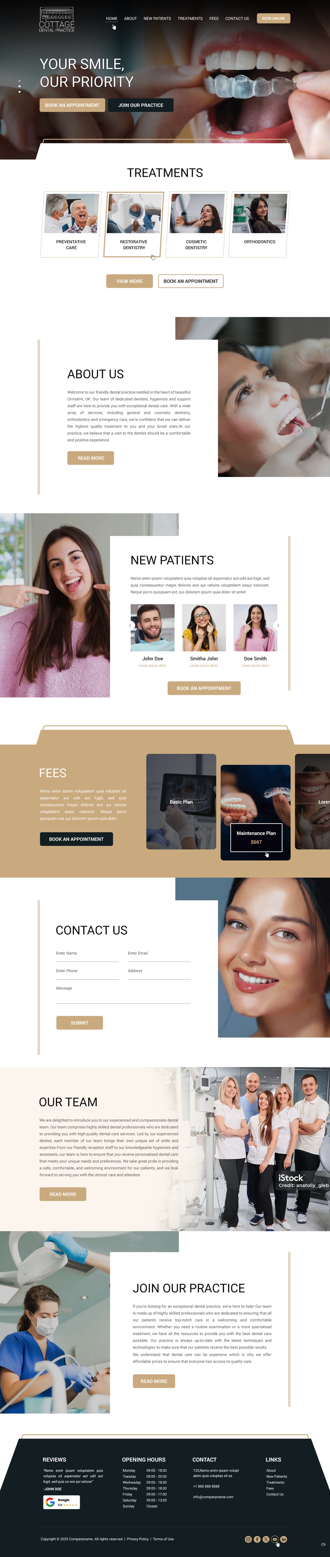 Web Design by pb for cottage dental practice | Design #34784744