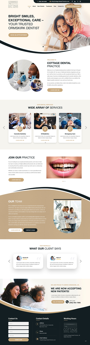 Web Design by pb for cottage dental practice | Design: #34784745
