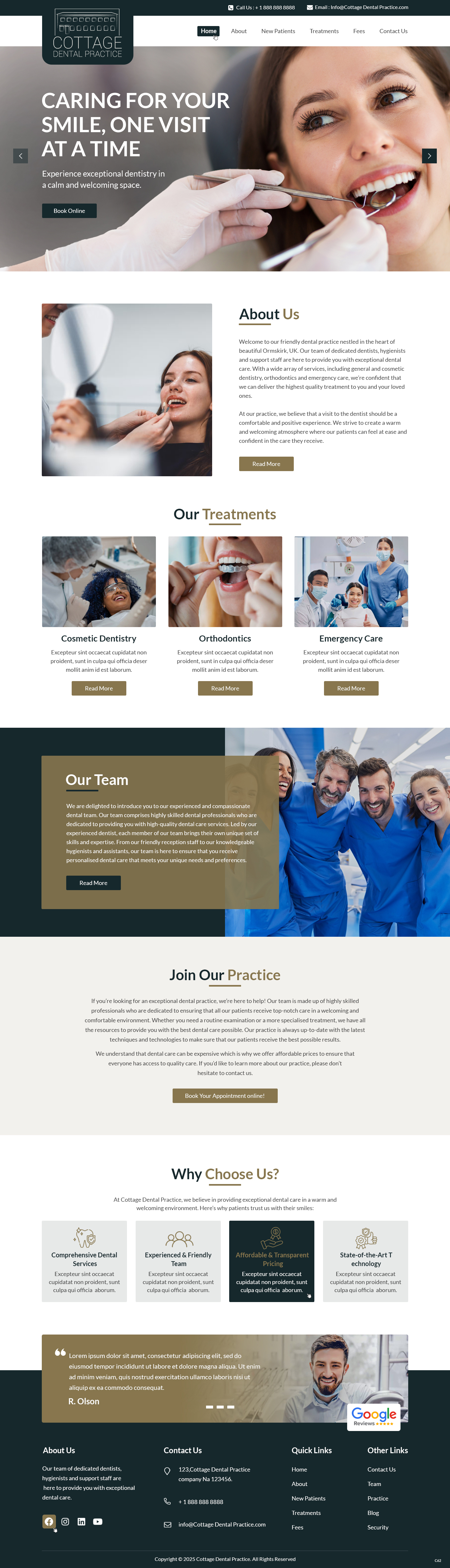 Web Design by pb for cottage dental practice | Design #34784747