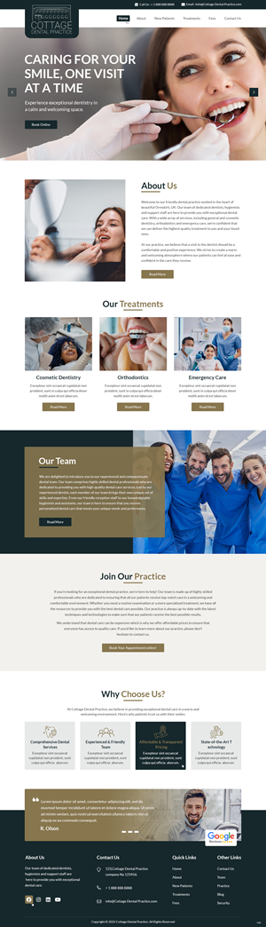 Web-Design von pb für cottage dental practice | Design: #34784747