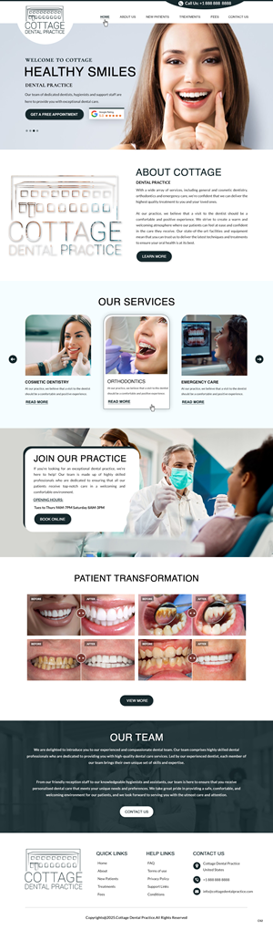 Web Design by pb for cottage dental practice | Design: #34784751