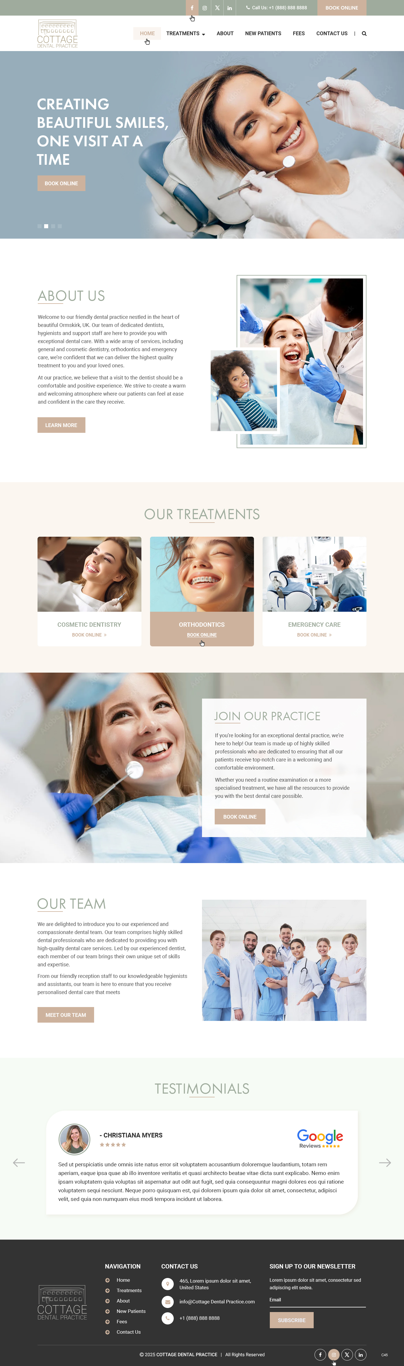 Web Design by pb for cottage dental practice | Design #34784752