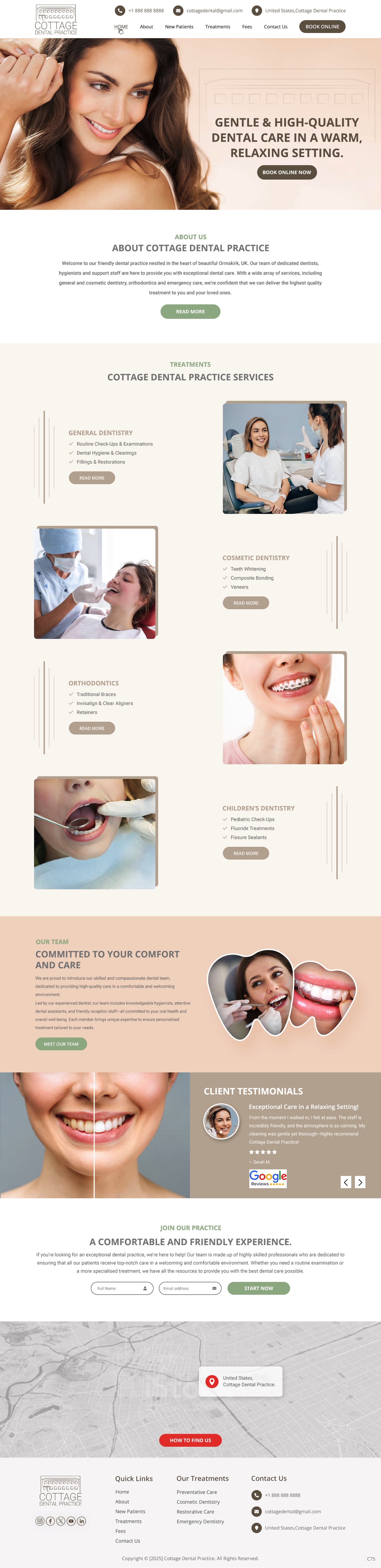 Web Design by pb for cottage dental practice | Design #34784753