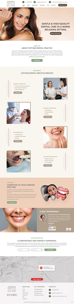 Web Design by pb for cottage dental practice | Design: #34784753