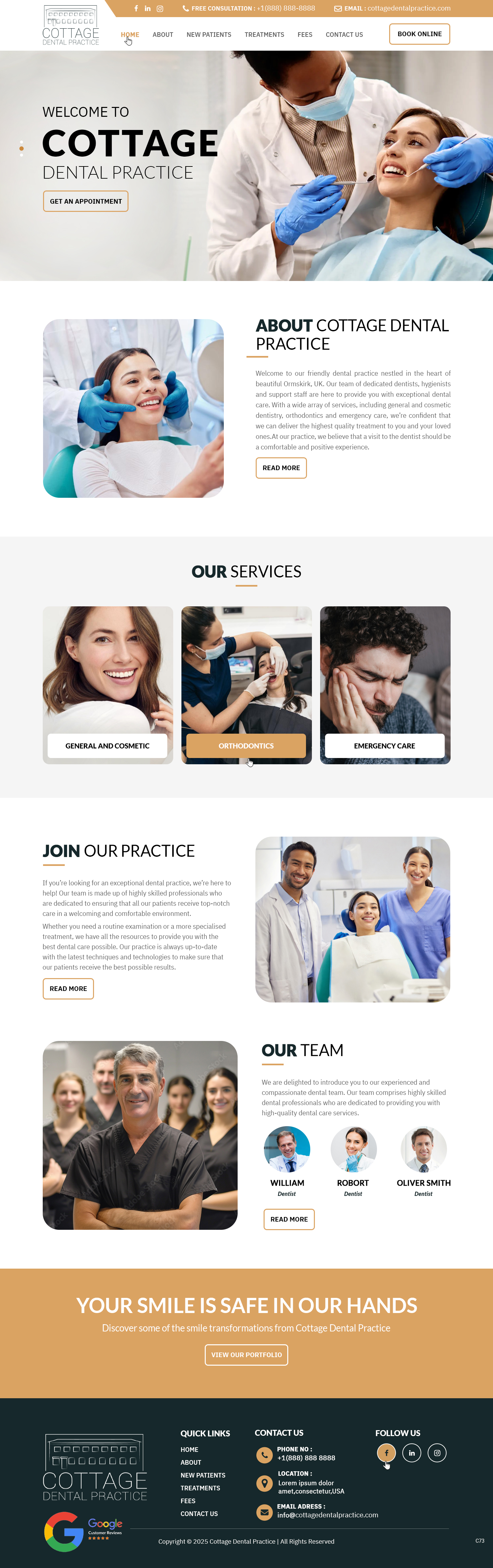 Web Design by pb for cottage dental practice | Design #34784754