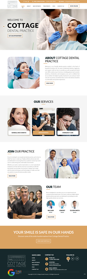 Web Design by pb for cottage dental practice | Design: #34784754